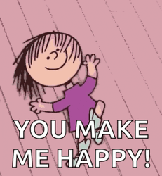 You Make Me Happy Charlie Brown GIF