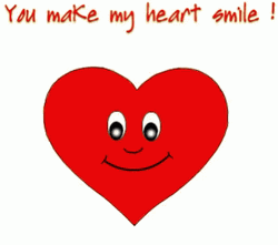 You Make My Heart Smile Big Heart  GIF