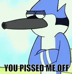 You Pissed Me Off Mordecai GIF