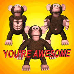 You're Awesome Applauding Monkey GIF