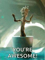 You're Awesome Baby Groot GIF