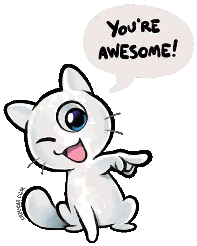 You're Awesome Cat Sticker