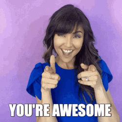 You're Awesome Happy Caryanne GIF