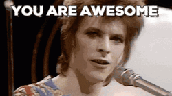 You're Awesome Rockstar David Bowie GIF