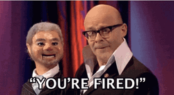 You're Fired Harry Hill Puppet GIF