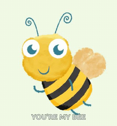 You're My Bee Illustration GIF