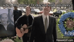 You're My Boy Blue BMW E38 GIF