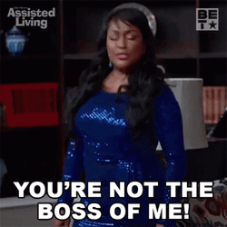 You're Not My Supervisor Nor My Boss GIF