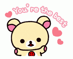 You're The Best Cute Bear Sticker GIF