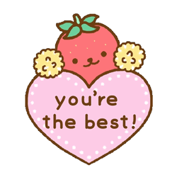You're The Best Strawberry Fruit Cute Stickers