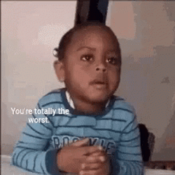 You're The Worst Black Kid Eye Roll GIF