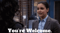 You're Welcome Amy Santiago GIF