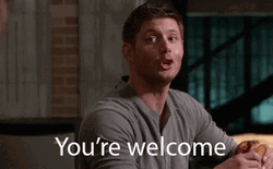 You're Welcome Jensen Ackles GIF