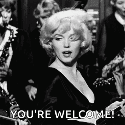 You're Welcome Marilyn Monroe GIF
