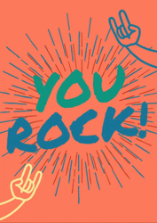 You Rock Awesome Text