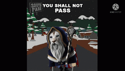 You Shall Not Pass Cartoon Gandalf GIF