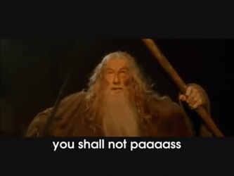 You Shall Not Pass Gandalf Screaming GIF