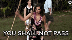 You Shall Not Pass Hawaiian Adventure Reality Show GIF