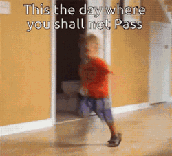 You Shall Not Pass Kid Putting Marker GIF