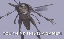 You Think This Is A Game Grasshopper GIF