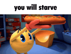 You Will Starve Pacman Ate Pizza GIF
