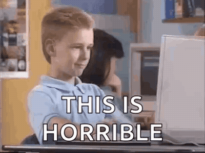 Young Boy At Computer Saying This Is Horrible GIF