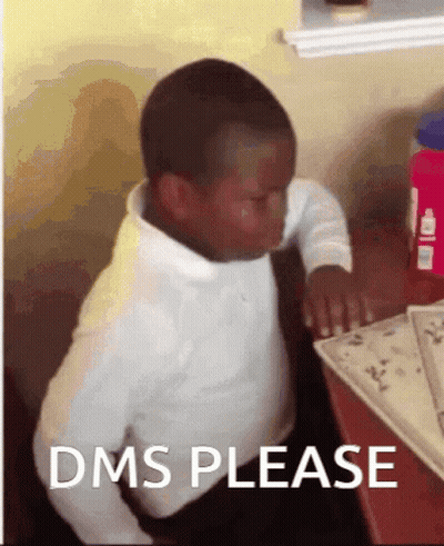 Young Boy At Desk Saying Dms Please GIF