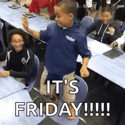 Young Boy Dancing On Chair Its Friday GIF