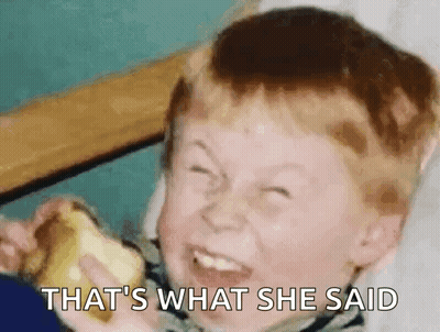Young Boy Eating Banana Funny Face That's What She Said GIF