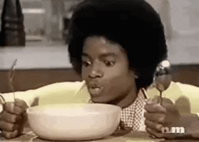 Young Boy Eating Oatmeal Saying I Love Oatmeal GIF
