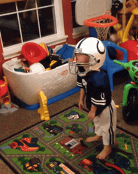 Young Boy Hit By Football Funny Moment GIF