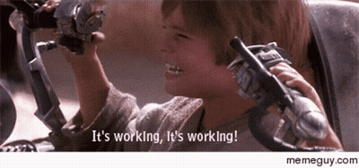 Young Boy Holding Gun Smiling Saying It's Working GIF