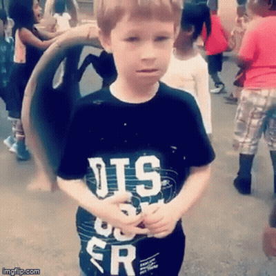 Young Boy In Black Shirt Saying DTS GIF