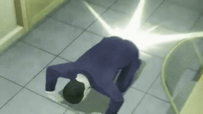 Young Boy In Blue And Black Varsity Jacket Arms Up GIF