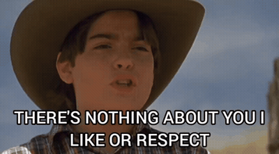 Young Boy In Cowboy Hat Says Nothing About You Like Or Respect GIF