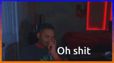 Young Boy In Dark Room Saying Oh Shit GIF