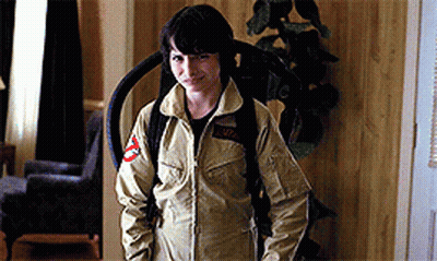 Young Boy In Ghostbusters Costume GIF