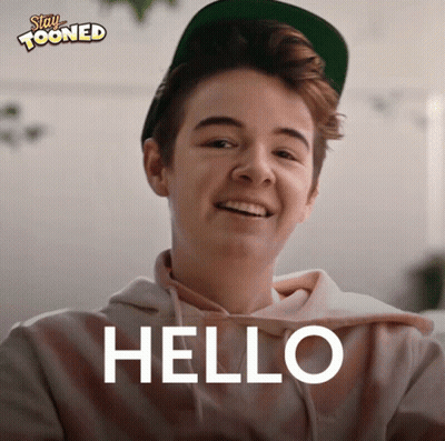Young Boy In Hat And Hoodie Smiling Says Hello GIF