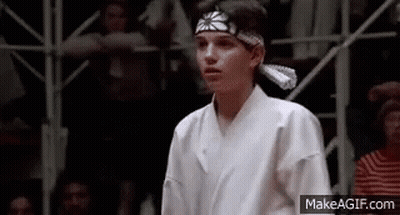 Young Boy In Karate Uniform Before Crowd GIF