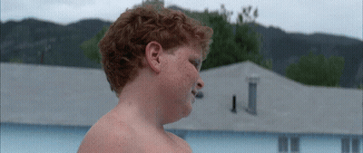 Young Boy In Life Jacket At Pool Edge GIF