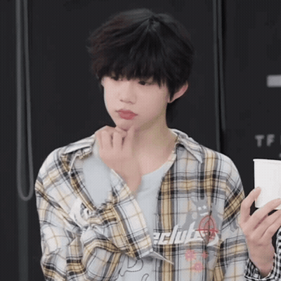 Young Boy In Plaid Shirt Saying Clubs GIF