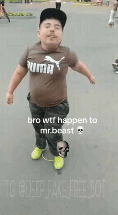 Young Boy In Puma Shirt Standing On Street GIF