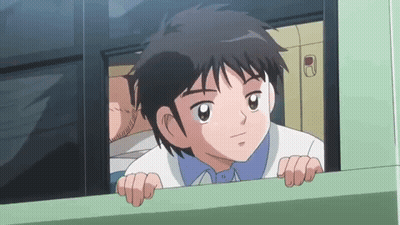 Young Boy Looking Out Bus Window GIF