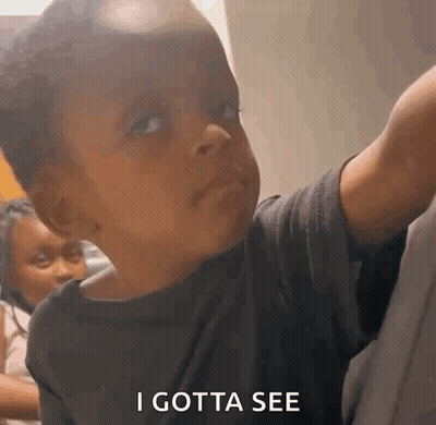 Young Boy Making Funny Face Saying I Gotta See GIF