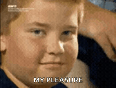 Young Boy Making Funny Face Saying My Pleasure GIF