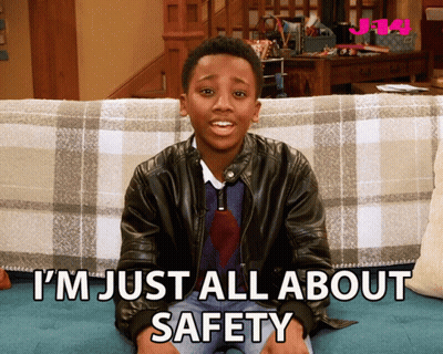 Young Boy On Couch I'm Just All About Safety GIF