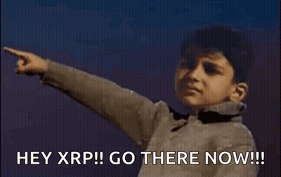 Young Boy Pointing At Sky Saying Hey XRP Go There Now GIF