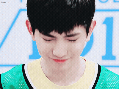 Young Boy's Face With Number 1 GIF