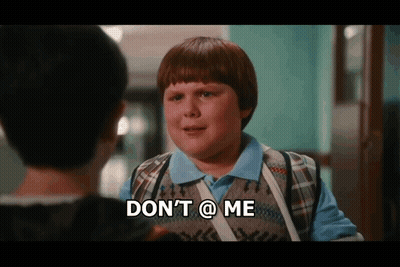 Young Boy Saying Don't @ Me To Another Boy GIF