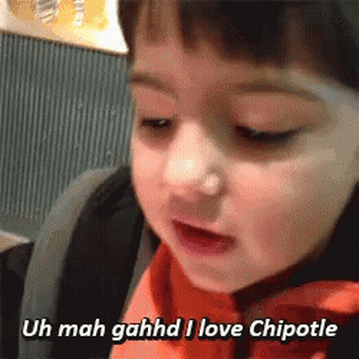 Young Boy Saying I Love Chipotle GIF